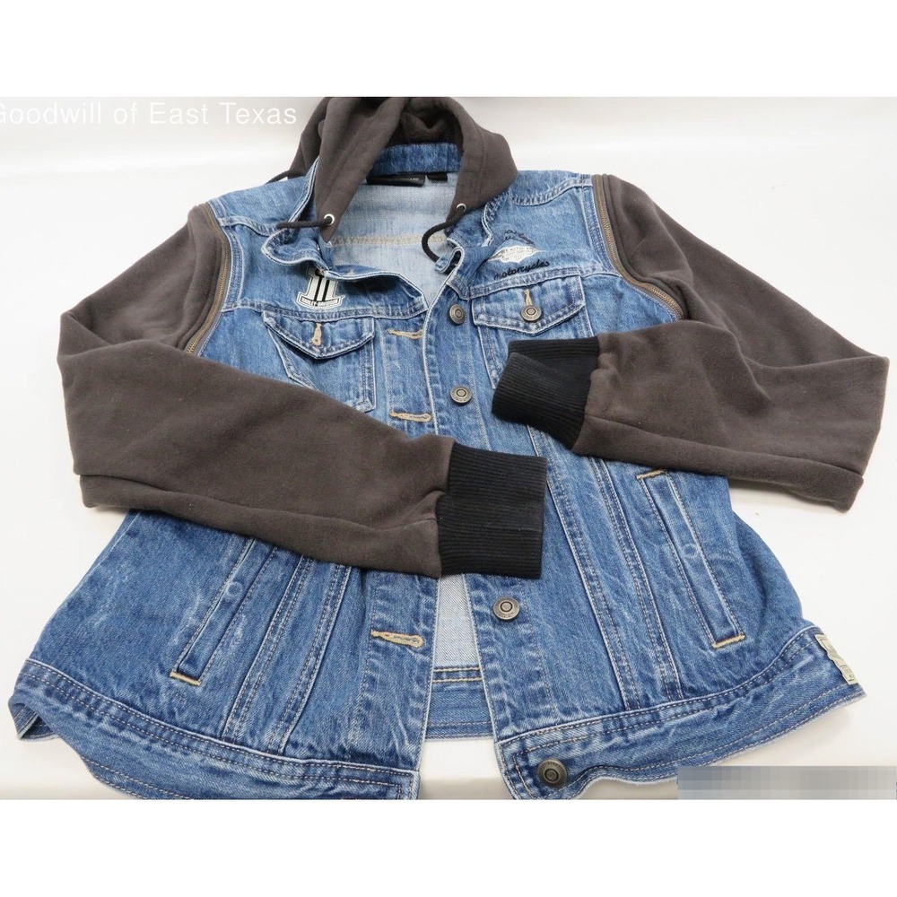 Harley Davidson Zip Off Sleeve Denim Jacket M IndigoWash Milwaukee, WI